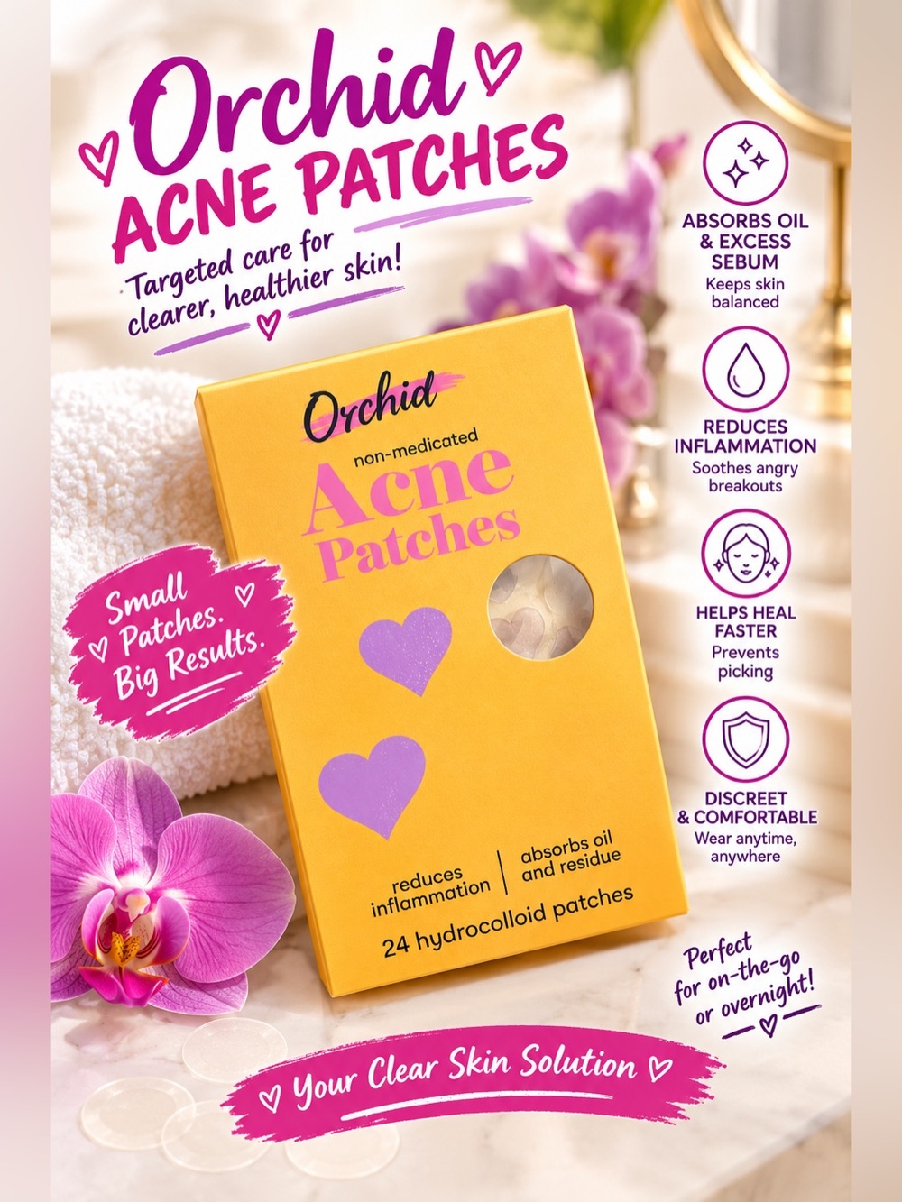 ✨ NEW ✨ Orchid Acne Patches ✨